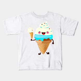 Happy cute ice cream #5 Kids T-Shirt